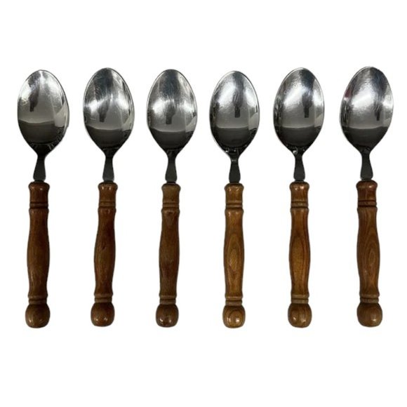 Harbor House Lifetime Cutlery Old Homestead Wood Handle Flatware Stainless 38 Pc - Picture 6 of 8